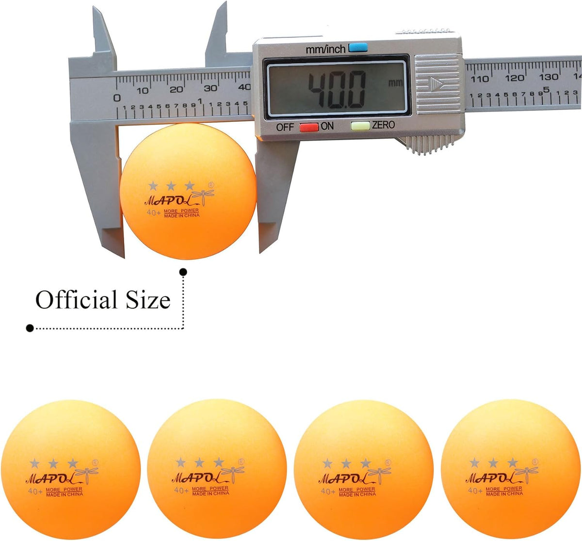 50Ct Orange 3-Star Ping Pong Balls, Bulk Training Table Tennis Balls
