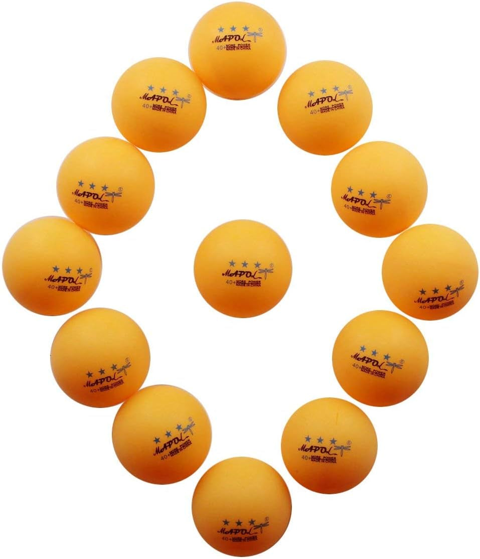 50Ct Orange 3-Star Ping Pong Balls, Bulk Training Table Tennis Balls