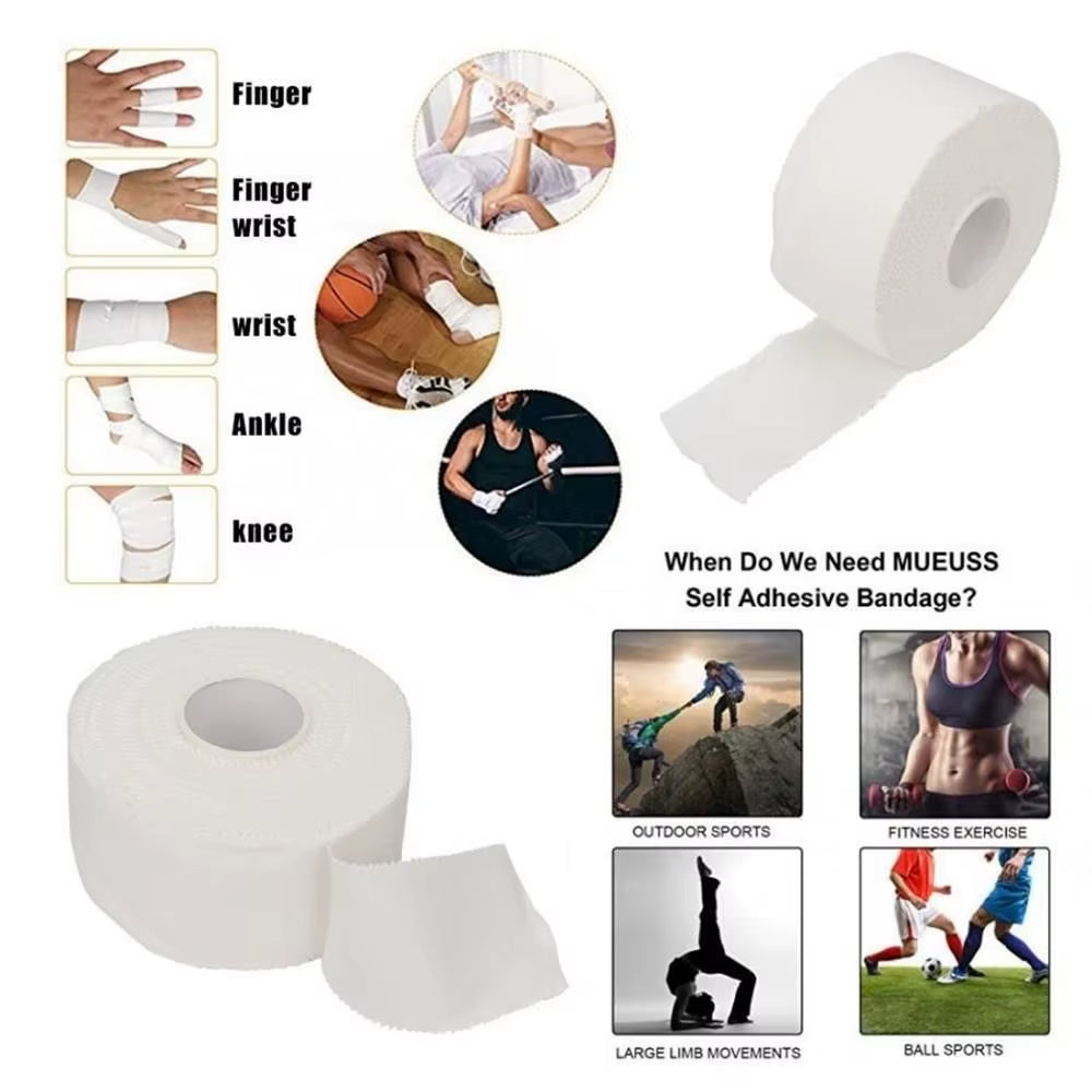 12.5/25/50Mm/Roll Medical Waterproof Cotton Premium Adhesive Tape Sport Binding Physio Muscle Elastic Bandage Strain Injury Tape
