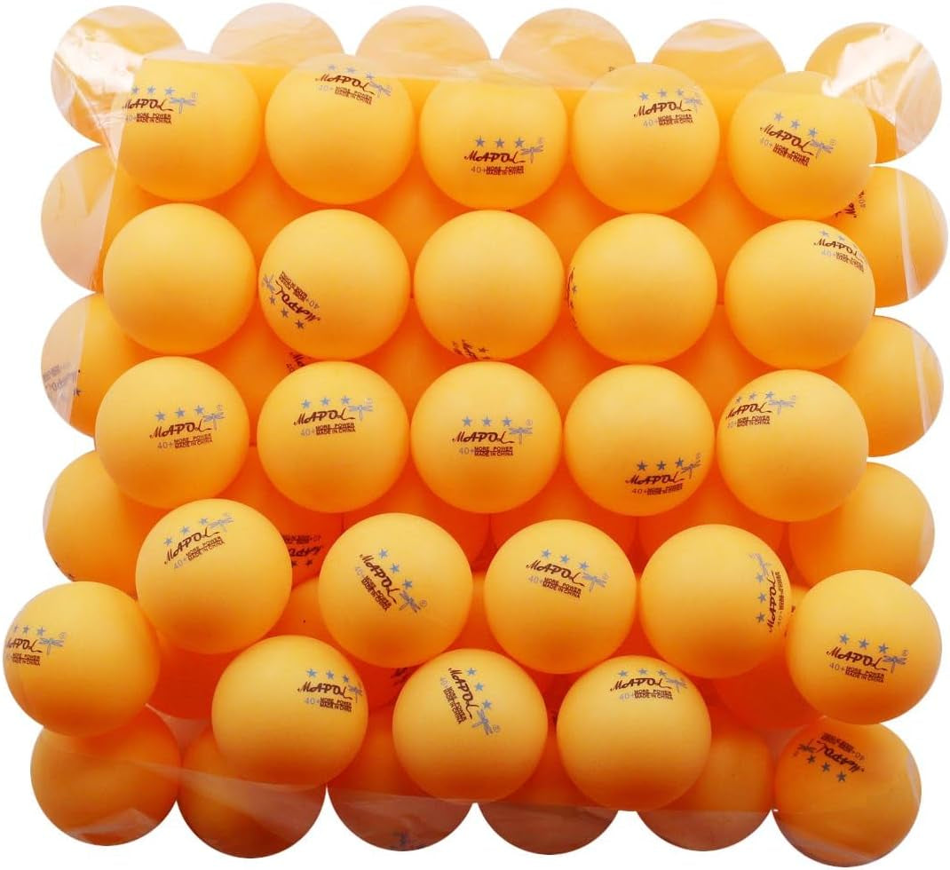 50Ct Orange 3-Star Ping Pong Balls, Bulk Training Table Tennis Balls